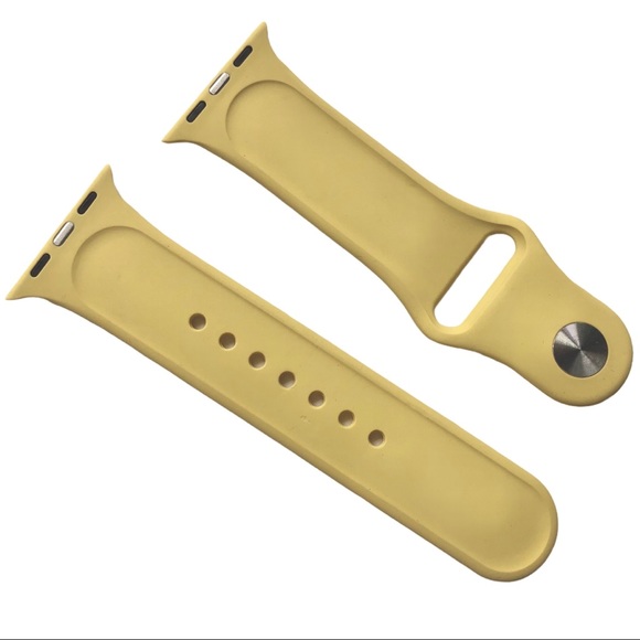 5/$20 NEW YELLOW Basket Weave Silicone Band Apple Watch Band 38/40/41mm S/M - Picture 4 of 9